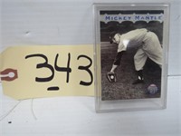 Mickey Mantle Baseball Card & Cole Jersey Piece