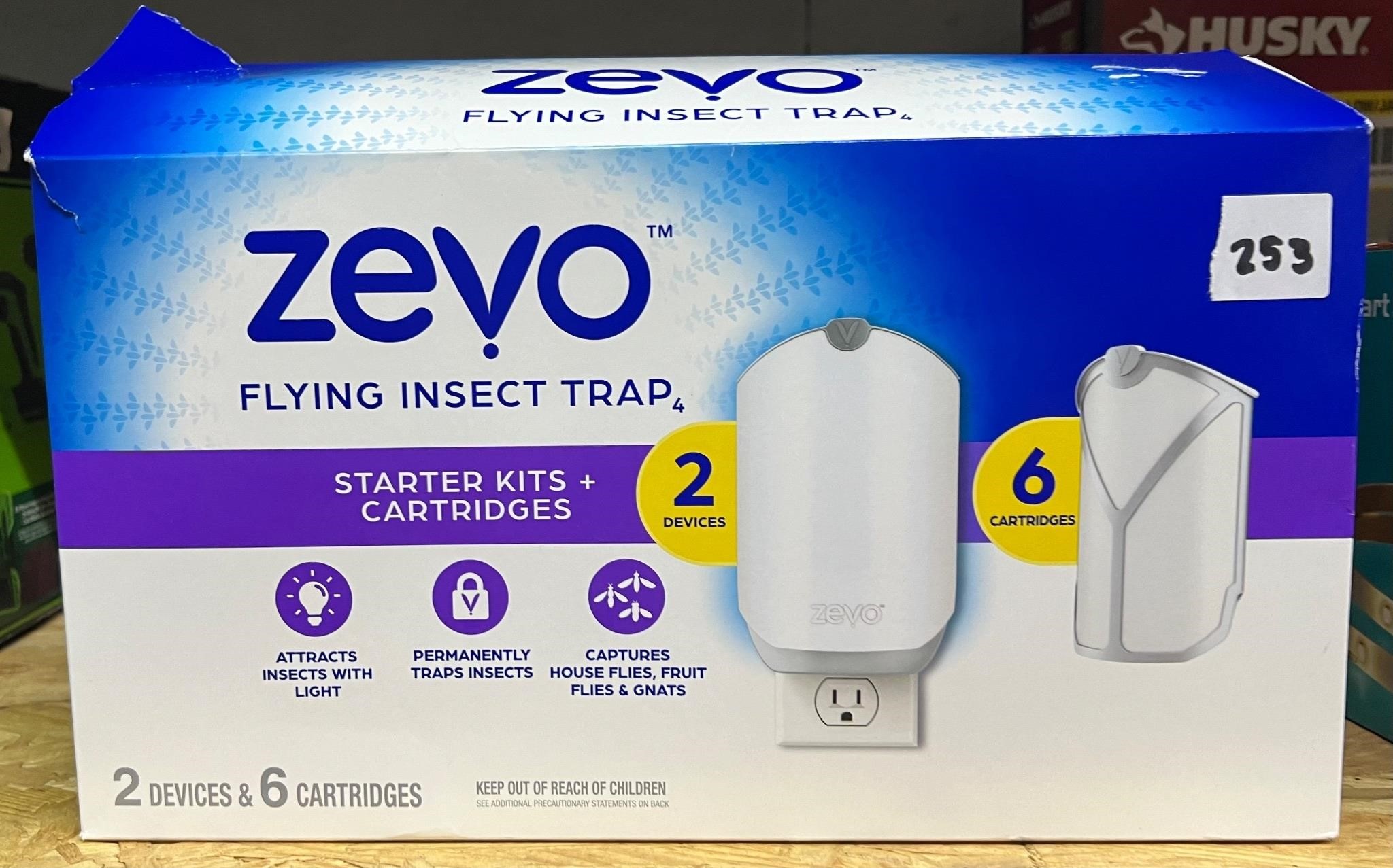 Zevo Flying Insect Trap, 2 Devices, 6 Cartridges