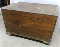 Wooden Trunk on Wheels