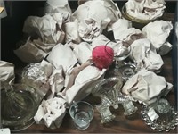 Box of Various Glassware, Serving Bowls, Candle...