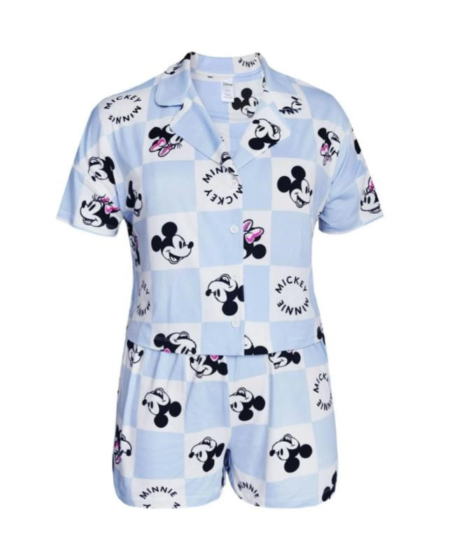 $25-SIZE XS MICKEY LADIES SLEEP 2 PIECE PJ SET