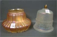 Pair of Vintage Carnival Glass Lamp Shades