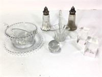 7 Glass Dishes, Shakers & Decorative Items