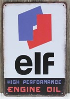 Elf Engine Oil Metal Sign (8"x12")