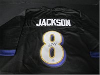 Lamar Jackson Signed Jersey COA Pros