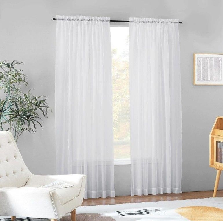NICETOWN White Sheer Curtains for Bedroom