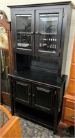 Modern Black Painted Hutch Cupboard