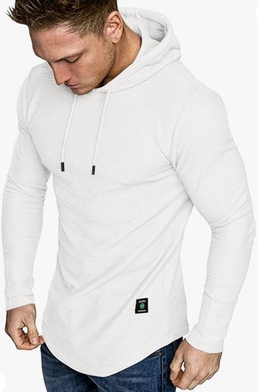 New size S Aiyino Mens Pullover Hoodie Long