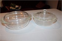 1 Glass Pyrex & 1 Fire King Bowls