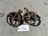 Lot of 2 Well Pulleys