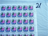 Canada timbre en feuille noël