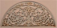 Half-Circular Ornate Cast Iron Floral Design Grate