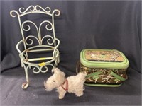 Doll Chair with Tin Lunch Pail