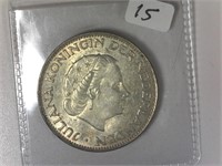 1961 2 1/2 G Nethertlands Silver Coin
