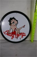 New Betty Boop metal sign 12" round