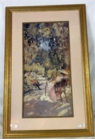 WINDSOR ART “SUMMER” GOLD LEAF FRAMED AND MATTED