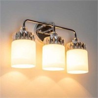 Cora Crystal and Glass 3-Light Vanity Light