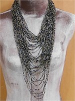 SEED BEAD NECKLACE ROCK STONE LAPIDARY SPECIMEN