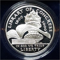 2000 Library of Congress Proof Silver Dollar MIB