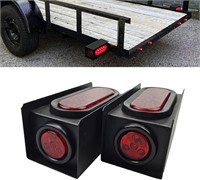 NEW $129 2PK Trailer Light Box w/LED Tail Lights