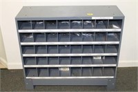 PARTS CABINET WITH SAMPLE BAG OF EACH SIZE