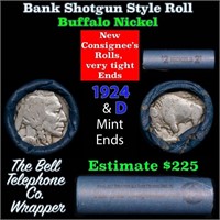 Buffalo Nickel Shotgun Roll in Old Bank Style 'Bel