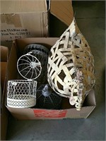 Box of Metal Chicken and wire bird cages