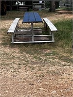 25' metal painted picnic table