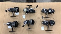 6 vintage Mitchell reels 300c, 300A, 300, 320,