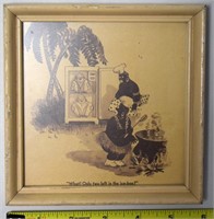 Vtg Framed Black Americana "Missionaries" Print