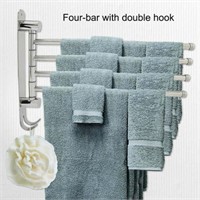 Tebru Towel Rack  4-swivel Bar Rod Rail Holder  30