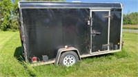 12ft x 6ft Enclosed trailer-rough shape (Off-Site)