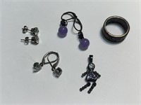LR-Sterling Ring, Earrings, Pendant