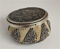 1890 Beaded Coin Purse with Roman Coin Lid