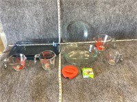 Kitchen Dish, Measuring Cups, and Lids Bundle