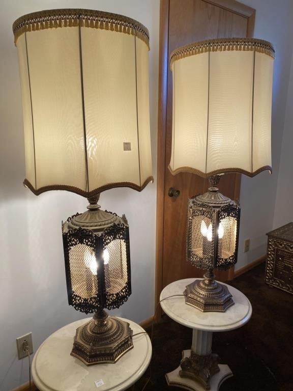 PAIR OF 45" TABLE LAMPS W/ SHADES