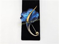 STERLING SILLER CALLA LILY BROOCH