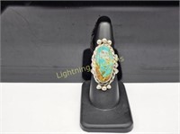 STERLING SILVER TURQUOISE FASHION RING