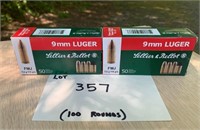 2 Boxes Sellier & Bellot,9mm Luger,115 gr FMJ,