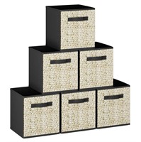 Wisdom Star 6 Pack Fabric Storage Cubes with Handl