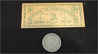 1936 Berwick Sesquicentennial Wooden Nickel