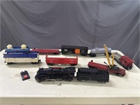 Eight pc Lionel train O scale set with track