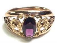 NICE Antique French Paste Amethyst Gold Bangle