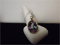 14kt Mystic topaz enhancer pendant 7.5gr