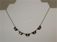 9kt custom choker necklace w/ onyx accents