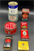 VTG CIGARETTE AND PIPE TOBACCO TINS