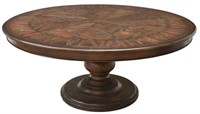 LARGE RUSTIC 72" ROUND DINING TABLE