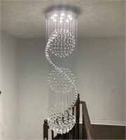 $300 Modern Spiral Sphere Crystal Chandelier,