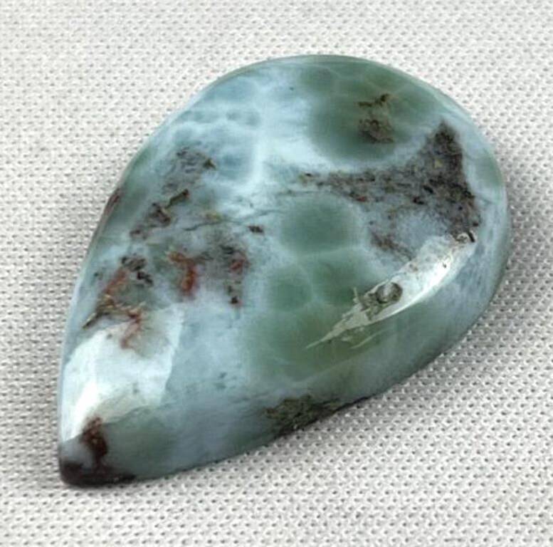 Teardrop Shaped Cloudy Stone Cabochon