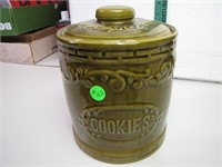 Vintage Western Stoneware Cookie Jar